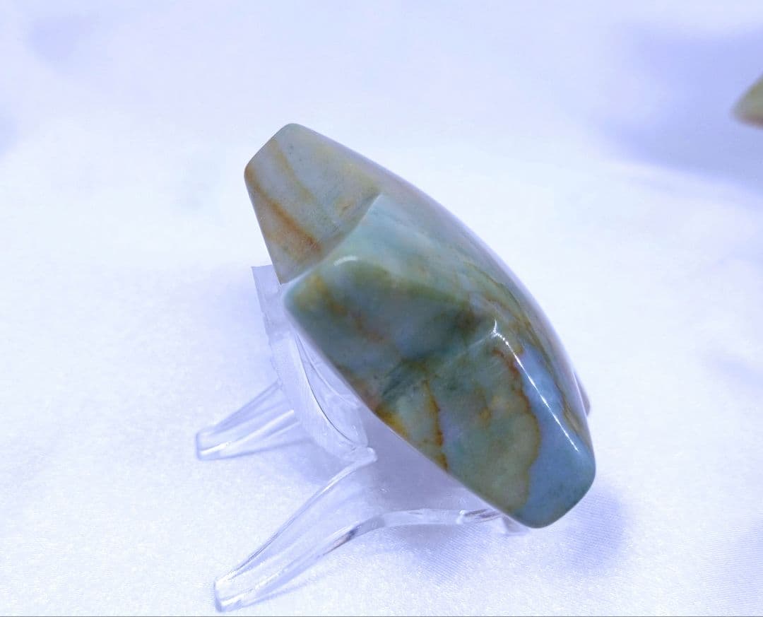 オーシャンジャスパー　星　モスアゲート　三日月　4点セット　癒し　才能　握り石