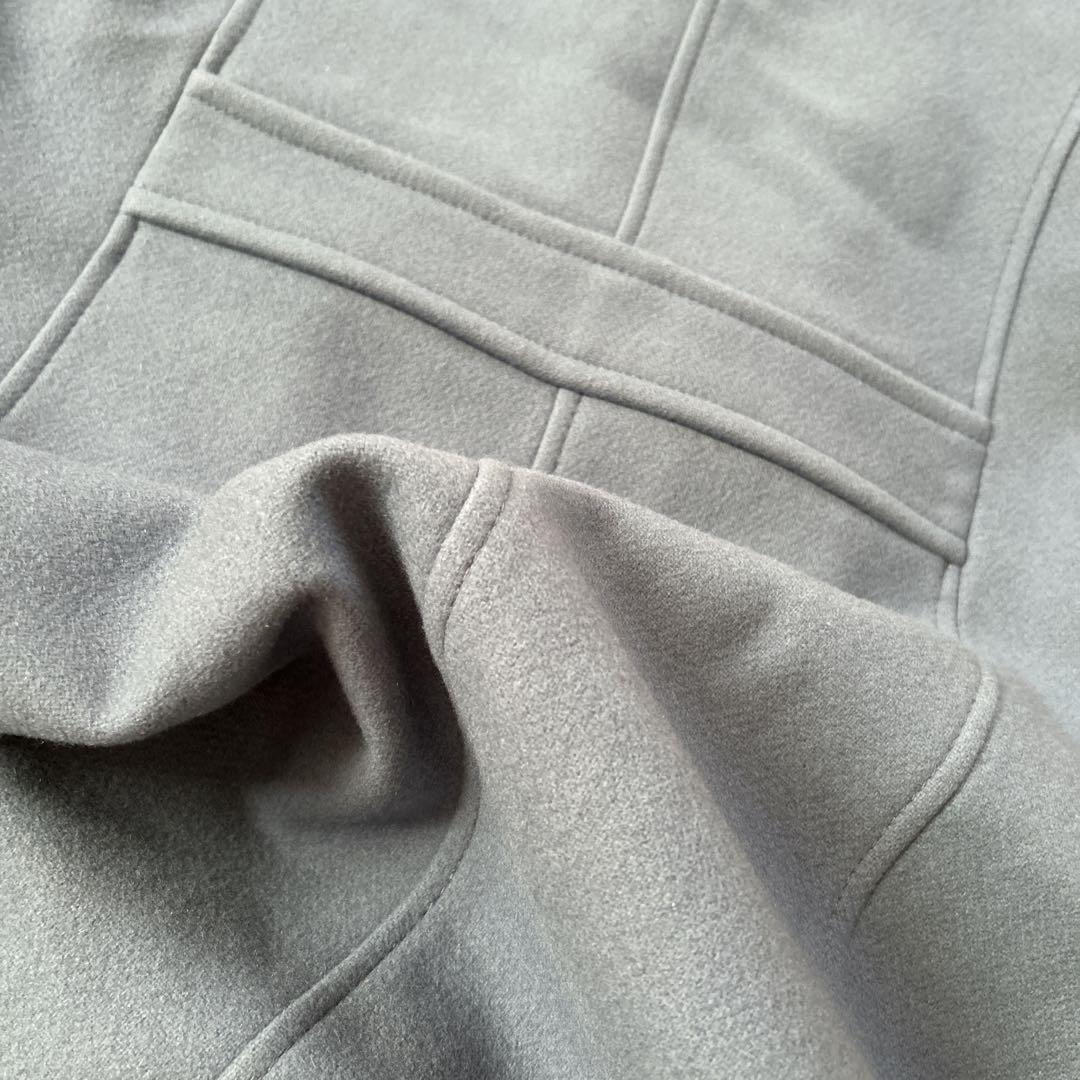 美品　マッキントッシュフィロソフィー　メルトンステンカラーコート　青　カシミヤ