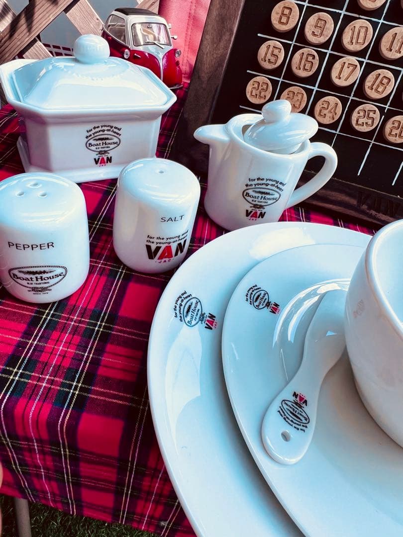 値引VAN、ボートハウス、コラボ陶器製食器セットコンプリート大変貴重！