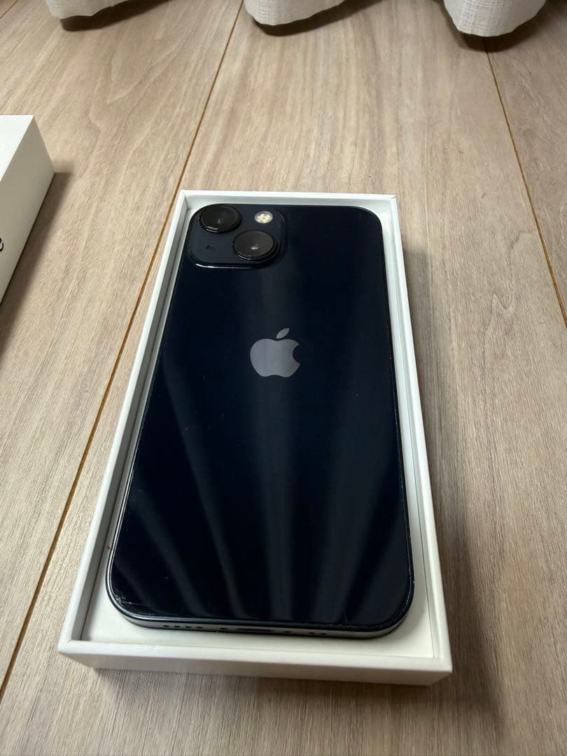 iPhone 13 mini ミッドナイト　美品　箱有り、純正EarPods付き