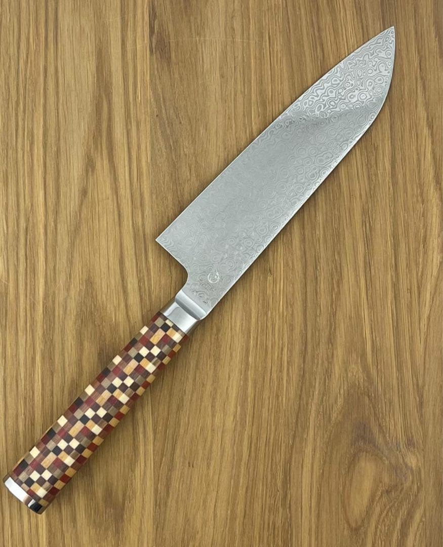 龍泉刃物　鳳炎龍　コアレス　vg10 + vg2 三徳170mm 寄木ハンドル