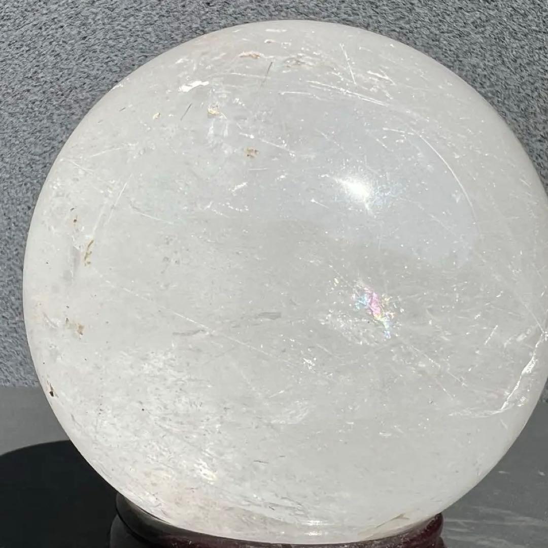 ✳️専用‼️特大 存在際立つ極上丸玉✨虹入り 水晶 丸玉 ルチル 角閃石 天然石
