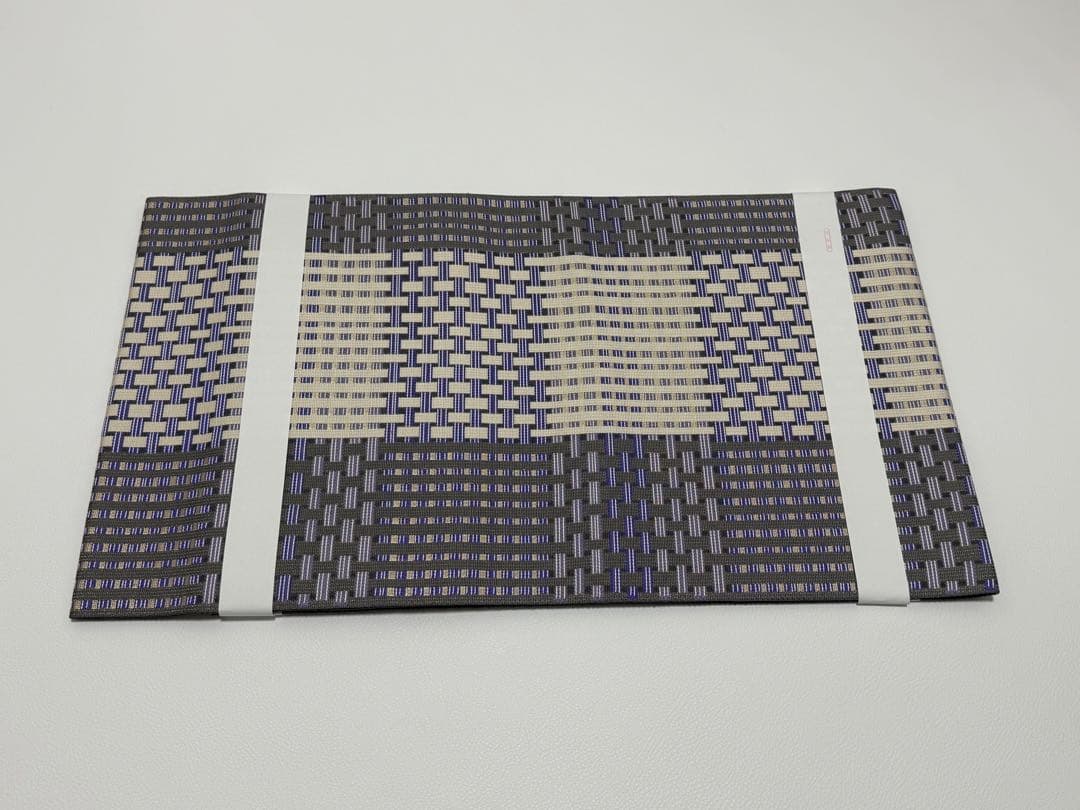 さ*ン様 【新品未使用】 博多織　岡野　千年工房　紋八寸帯　あじろ柄　伝産マーク