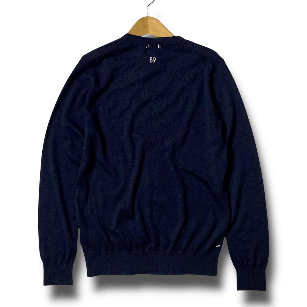 1 パーリーゲイツ 定4.1万 保温 カシミヤ ローゲージ ニット セーター 紺