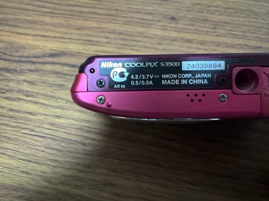 【動作確認済】Nikon COOLPIX S3500 ピンク