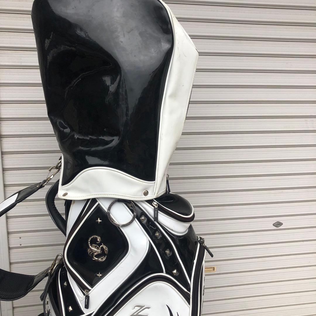 ゴルフバッグ キャディバッグ ZEAL ジール スカル 合成皮革 エナメル