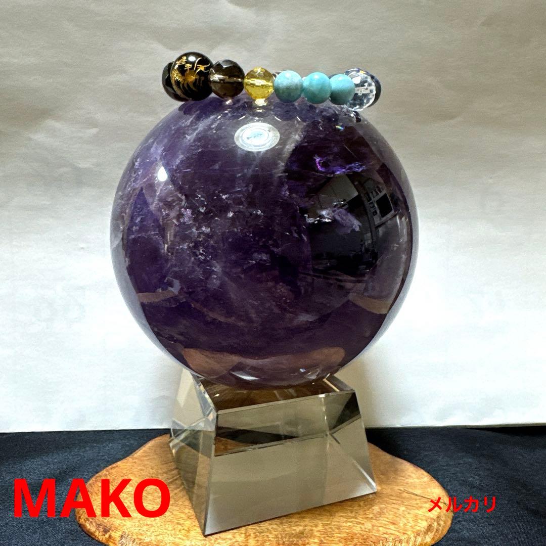 M1837☆アメジスト丸玉直径128mm3.0Kg☆天然石☆N51004