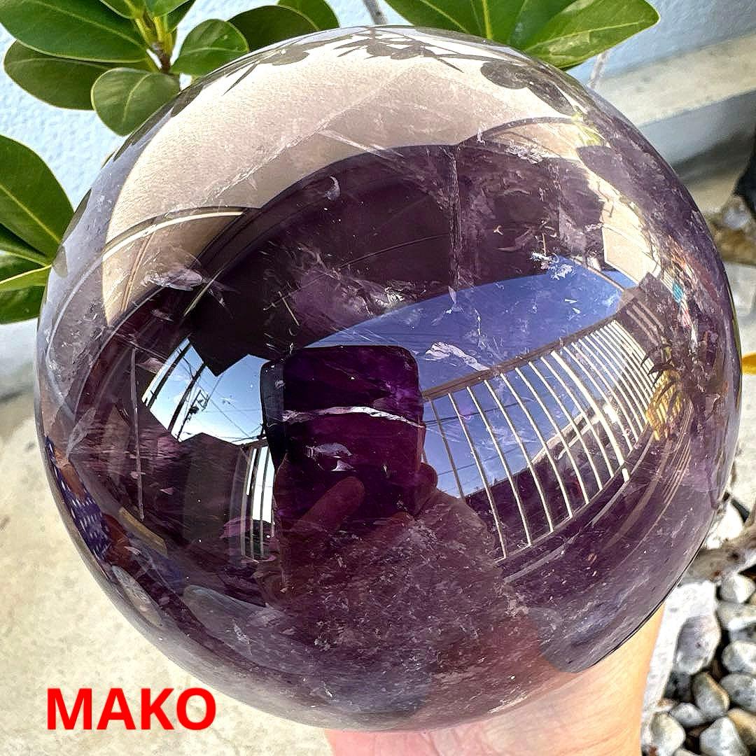 M1837☆アメジスト丸玉直径128mm3.0Kg☆天然石☆N51004