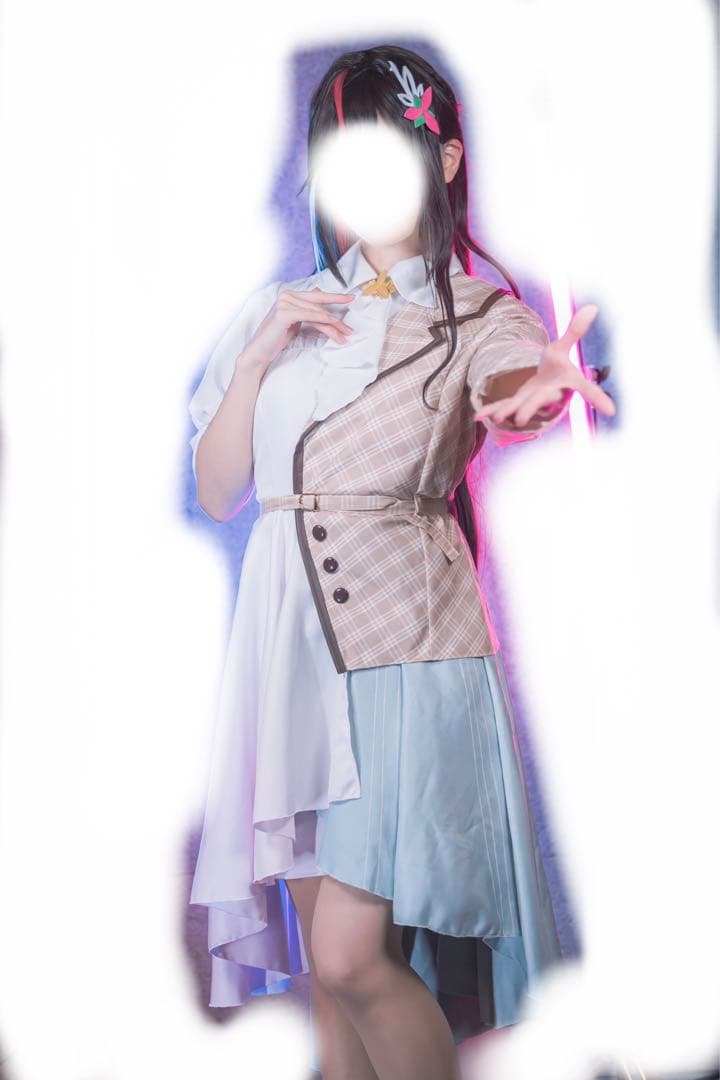 ホロライブ　AZKi 通常 私服コスプレ衣装　ウィッグ　靴　フルセット