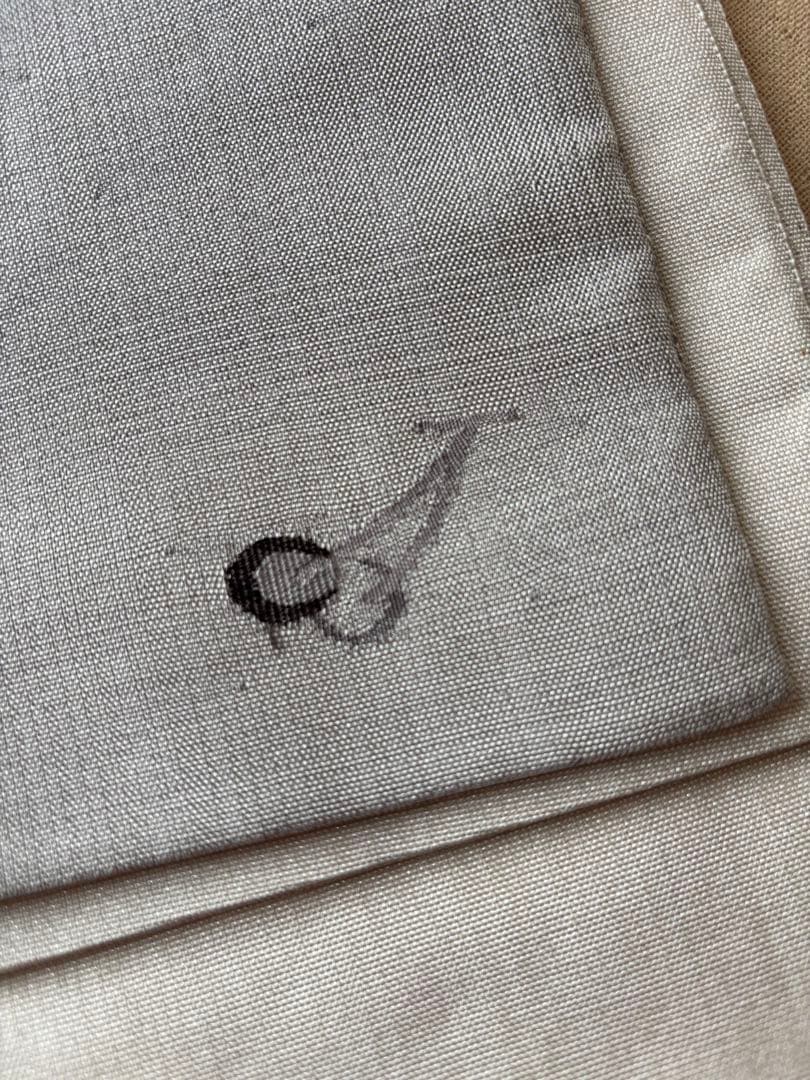 可愛いすずめ絵　織物のアート　紬袋帯　作家物