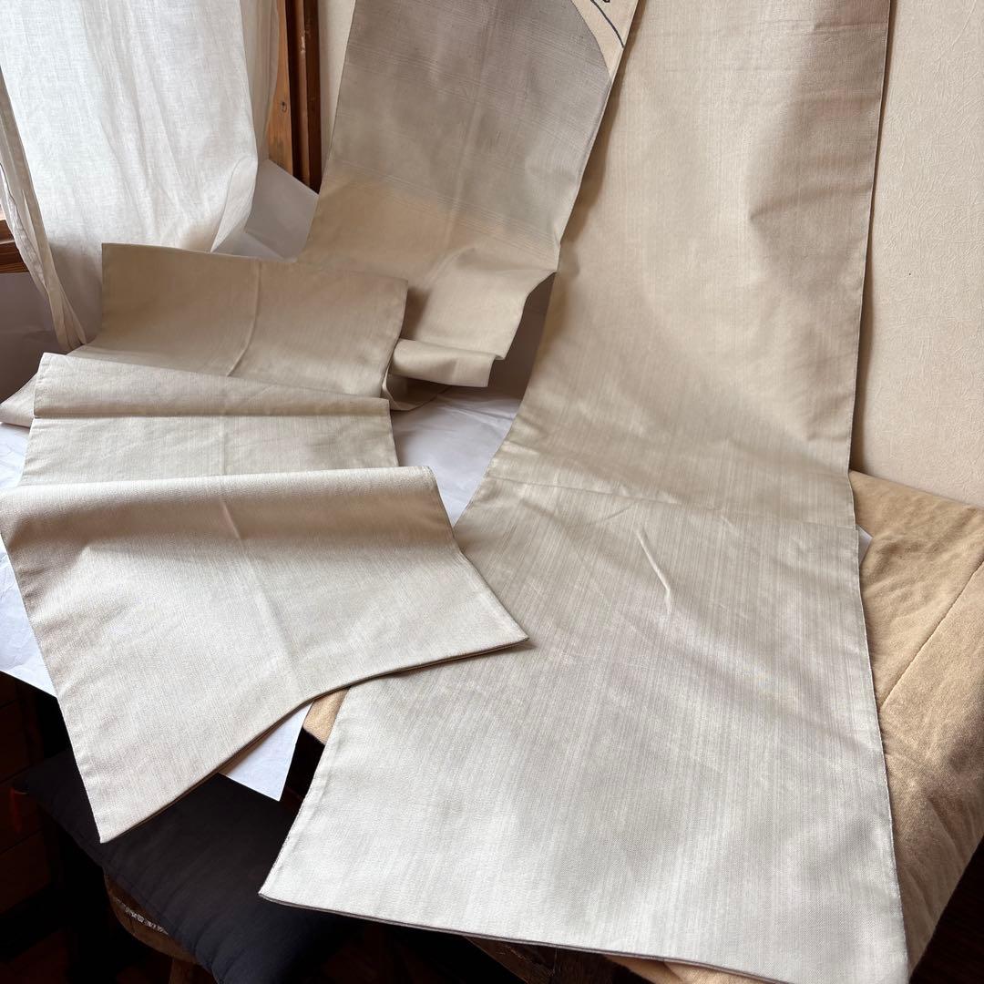 可愛いすずめ絵　織物のアート　紬袋帯　作家物