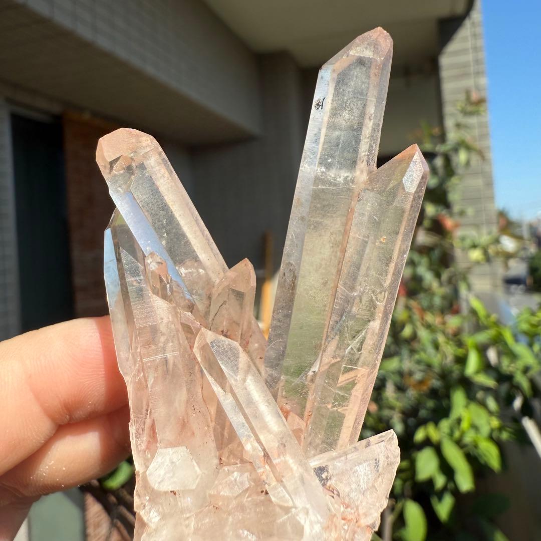 自然色　水晶クラスター モリオン　14個セット　1kg 水晶　原石　自然石c2