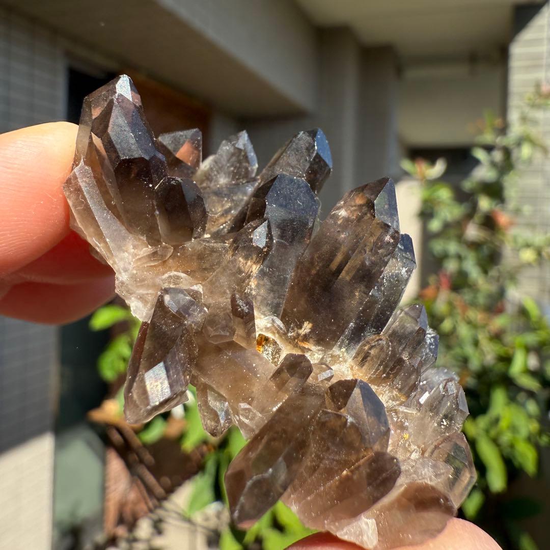 自然色　水晶クラスター モリオン　14個セット　1kg 水晶　原石　自然石c2