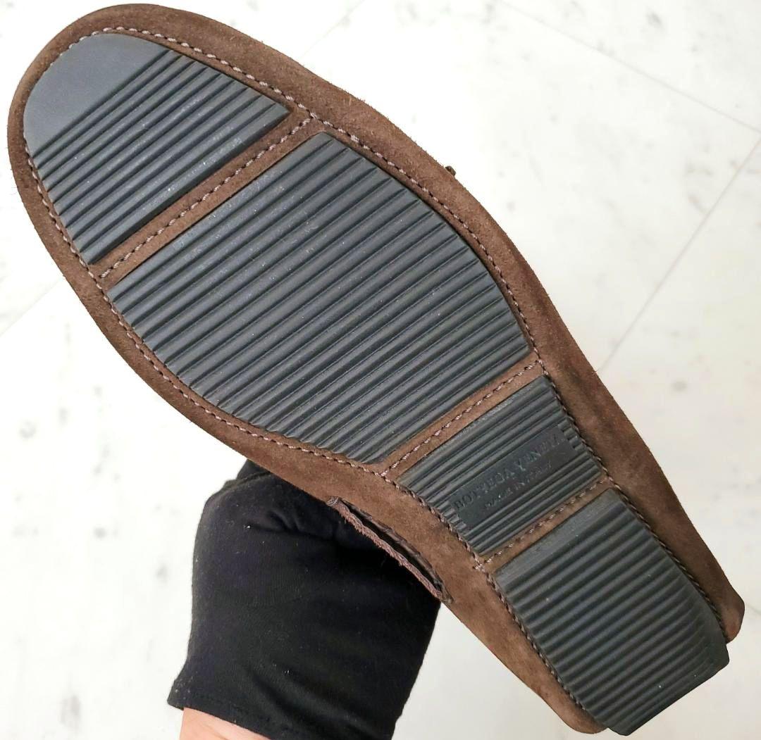 快適ドライブに！ 美品 ボッテガヴェネタ 靴 デッキ ローファー イントレ 茶