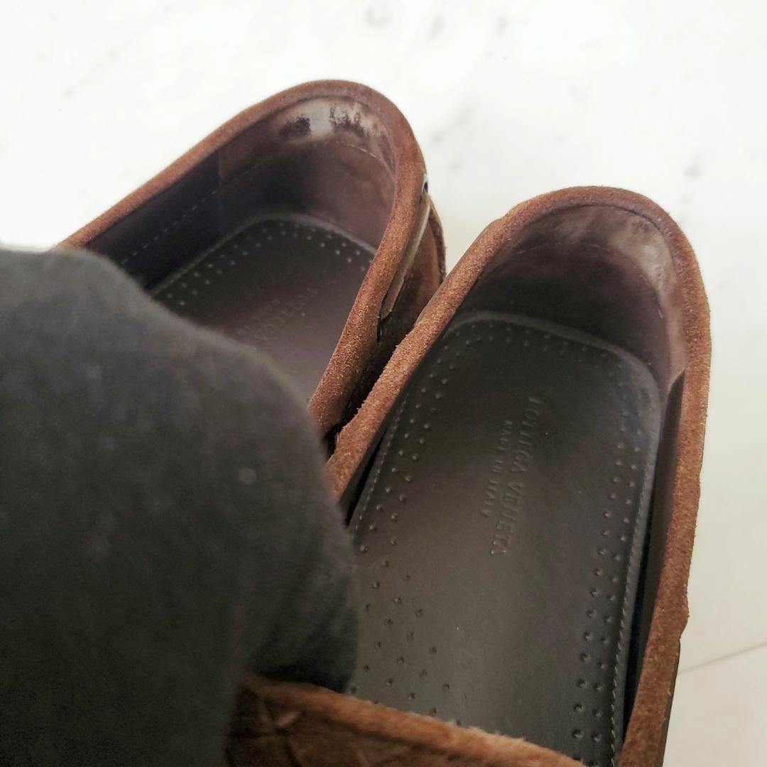 快適ドライブに！ 美品 ボッテガヴェネタ 靴 デッキ ローファー イントレ 茶