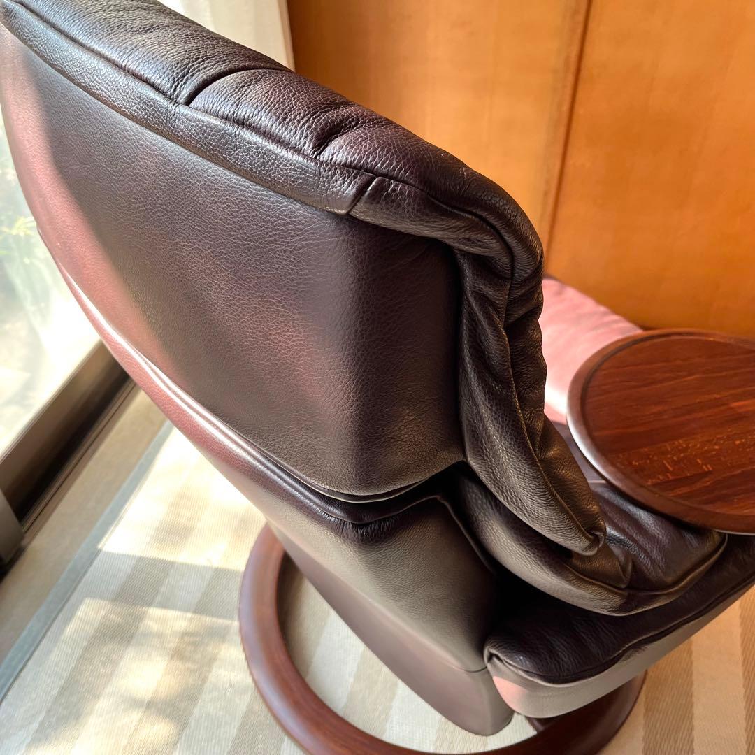 (て12)美品エコーネス ストレスレス レノ Reno ハイバックチェア 本革