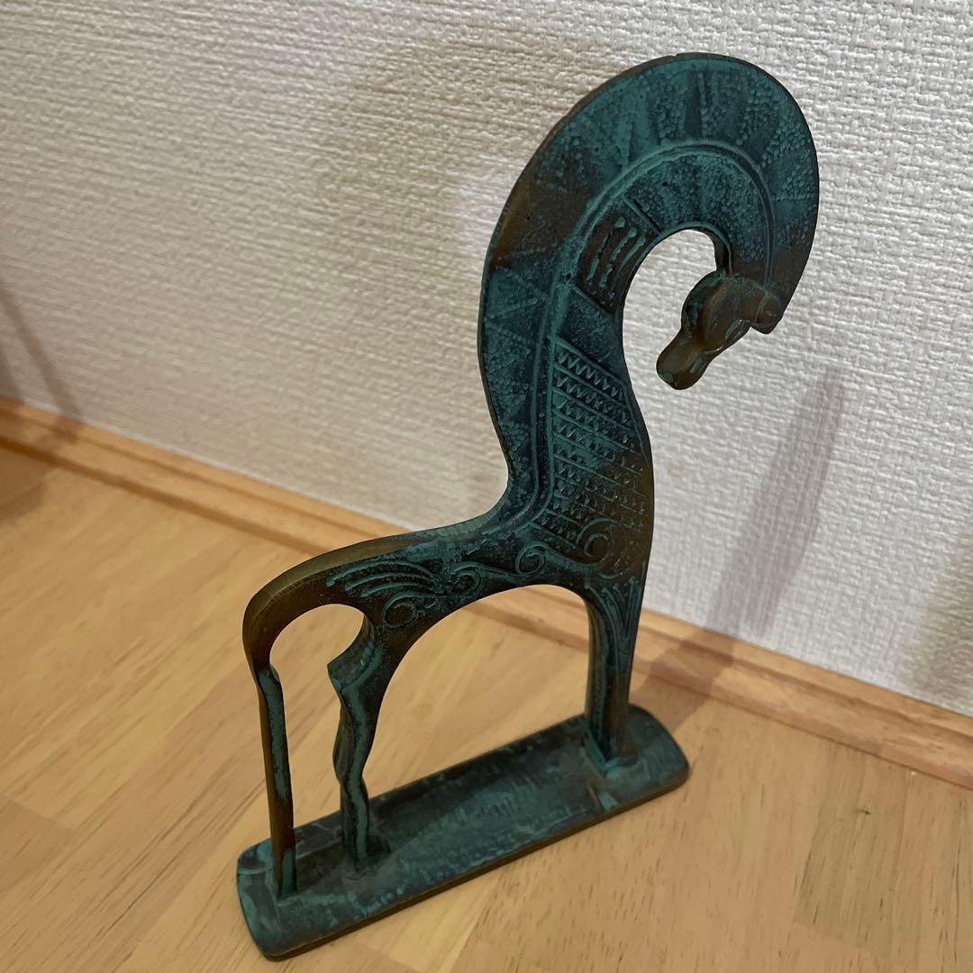 ギリシャ　ハンドメイド　ブロンズ像　馬