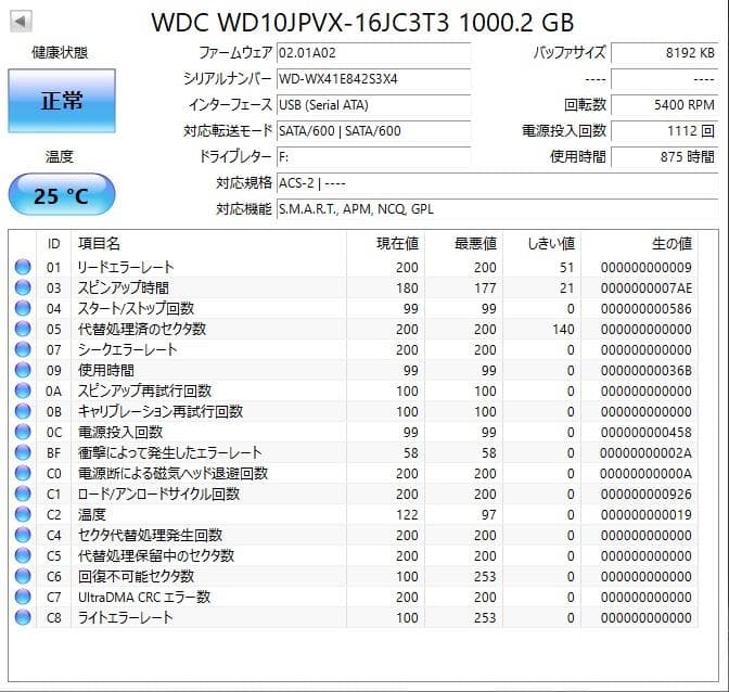 ✨使用時間短い✨4個セット✨HDD 大容量1TB✨2.5インチ✨12-06
