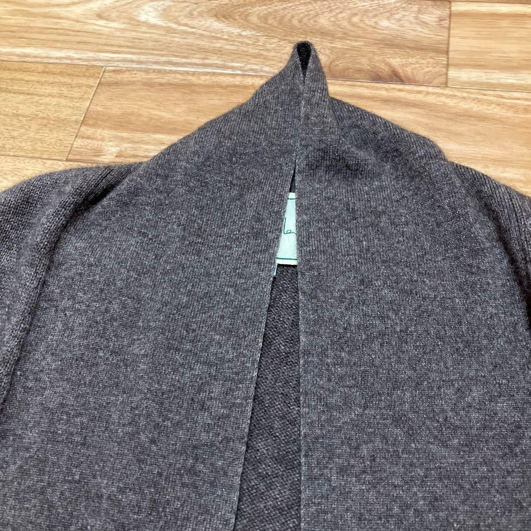 ダークブラウン ニット ロングカーディガンセットアップ