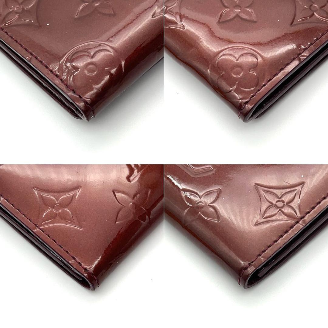 ルイヴィトン モノグラム ヴェルニ 名刺入れ カードケース ボルドー