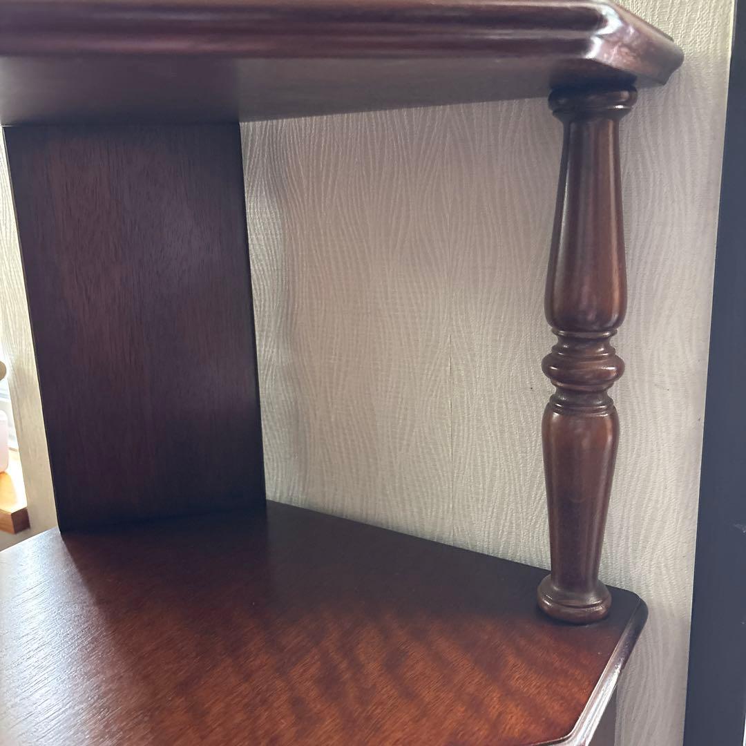 三角コーナー棚 ラック 飾り棚 収納 木製 ビンテージ レトロ