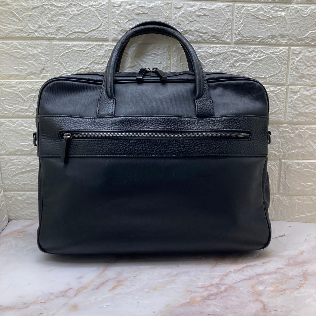 美品❗️ dunhill ダンヒルPVCハンドバッグビジネスバッグメンズ ブラック