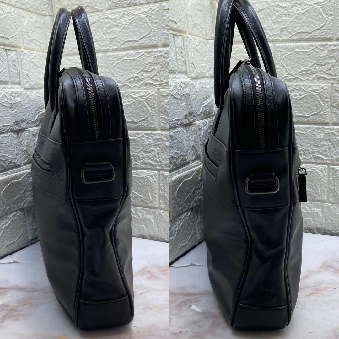 美品❗️ dunhill ダンヒルPVCハンドバッグビジネスバッグメンズ ブラック