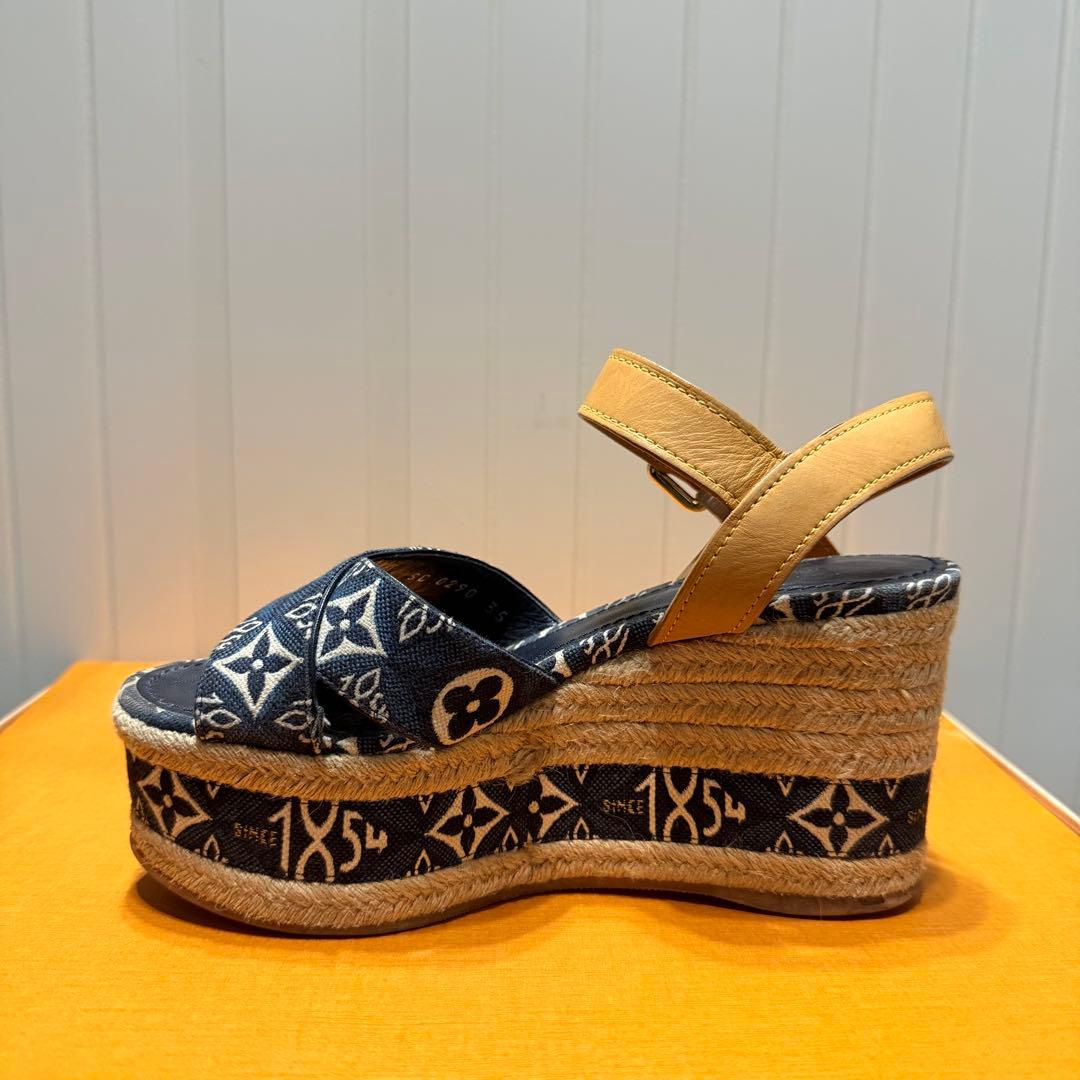 A*e様 ルイヴィトン・バウンダリーライン モノグラム プラット サンダル デニ