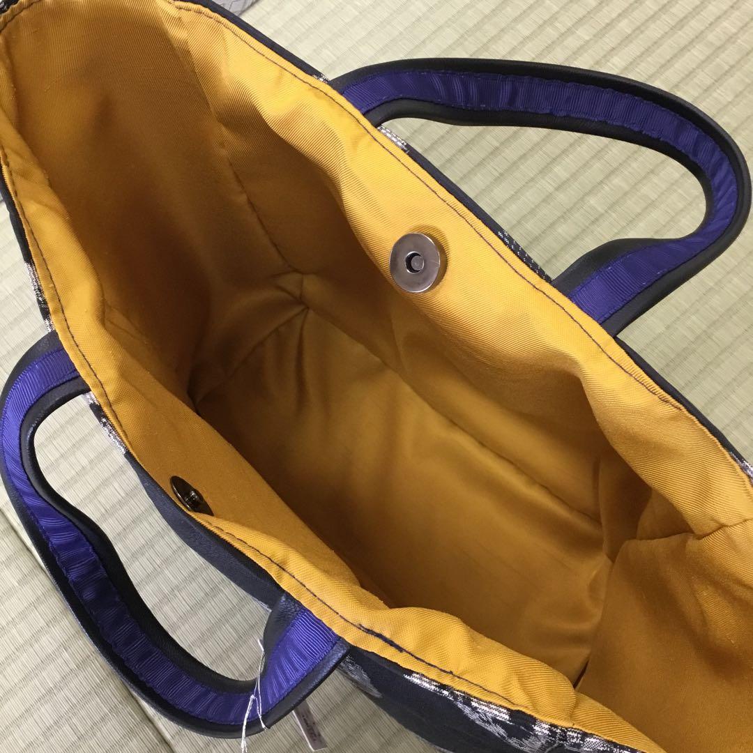 【ハンドメイド】未使用正絹反物→ハンドバッグ　※本場　村山大島紬　特注　トート