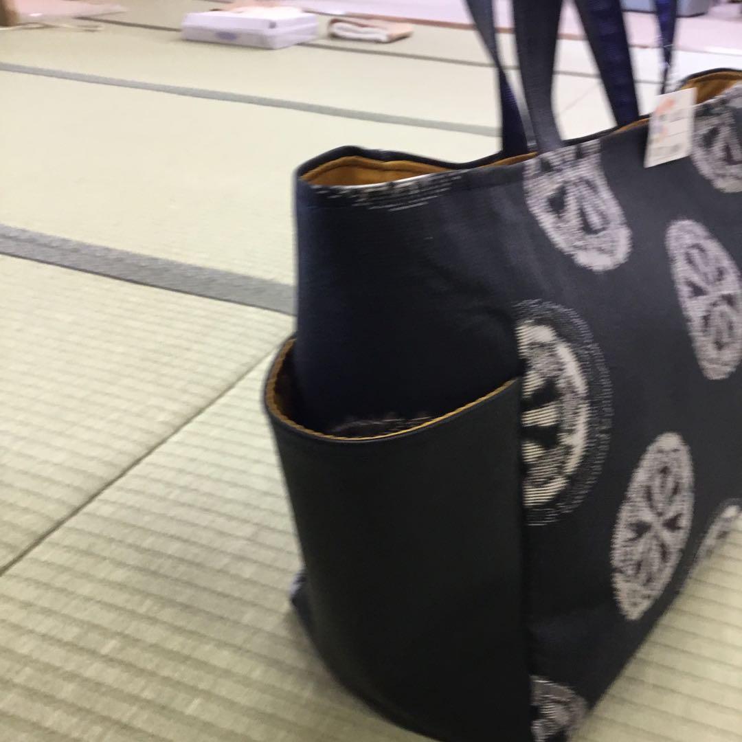 【ハンドメイド】未使用正絹反物→ハンドバッグ　※本場　村山大島紬　特注　トート