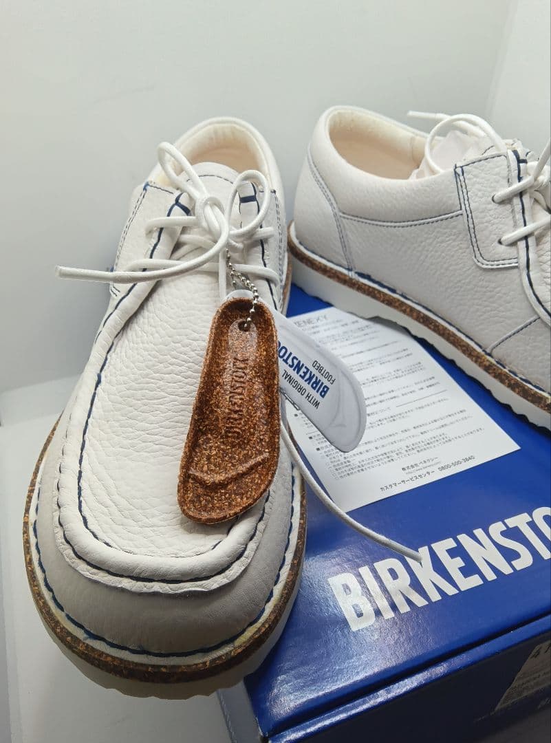 モ*ん様 新品ビルケンシュトックパサディナ白ホワイトレザー本革42