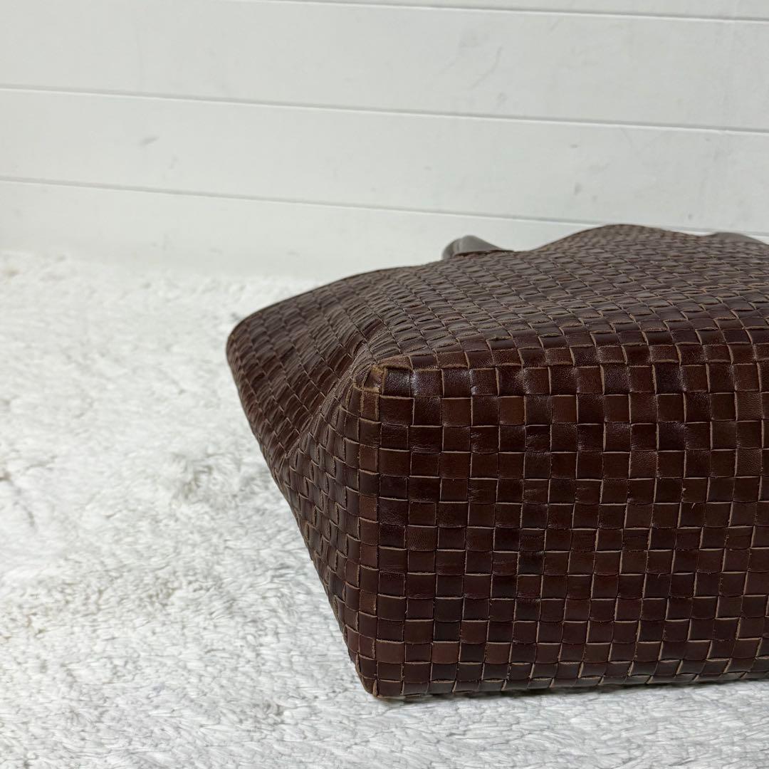 ⭐️新品未使用⭐️　マザーハウス　イントレチャート　ハンドバッグ　レザー　ブラウン