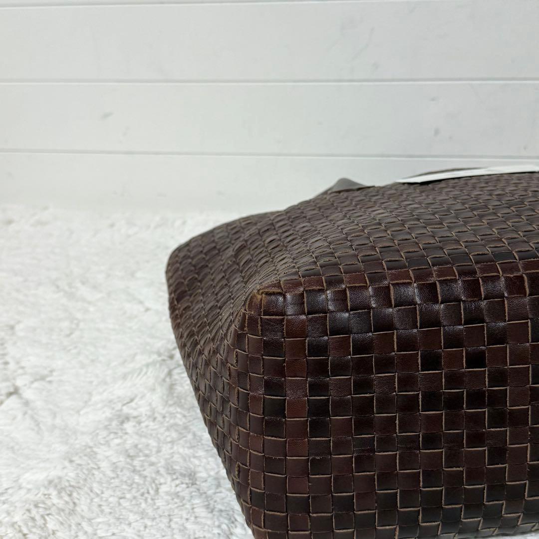 ⭐️新品未使用⭐️　マザーハウス　イントレチャート　ハンドバッグ　レザー　ブラウン