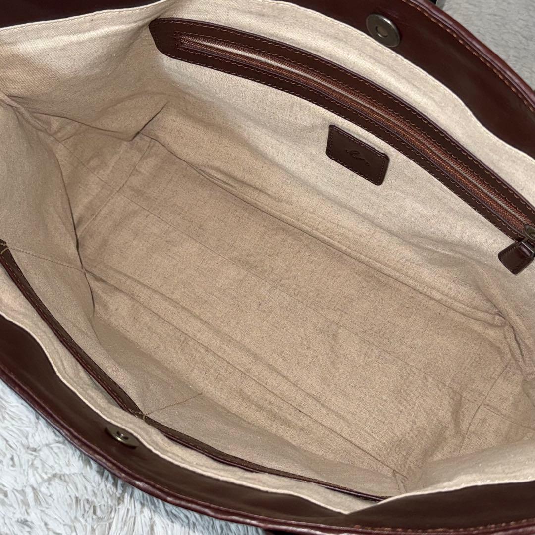 ⭐️新品未使用⭐️　マザーハウス　イントレチャート　ハンドバッグ　レザー　ブラウン