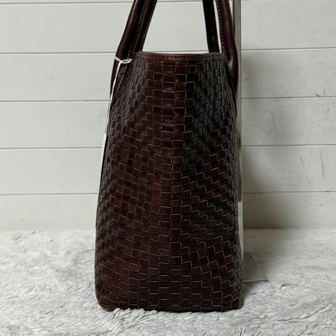 ⭐️新品未使用⭐️　マザーハウス　イントレチャート　ハンドバッグ　レザー　ブラウン