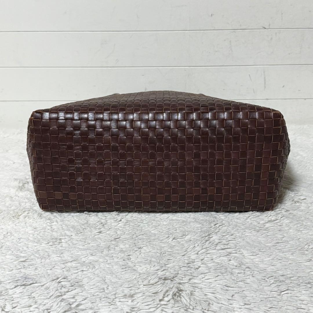 ⭐️新品未使用⭐️　マザーハウス　イントレチャート　ハンドバッグ　レザー　ブラウン