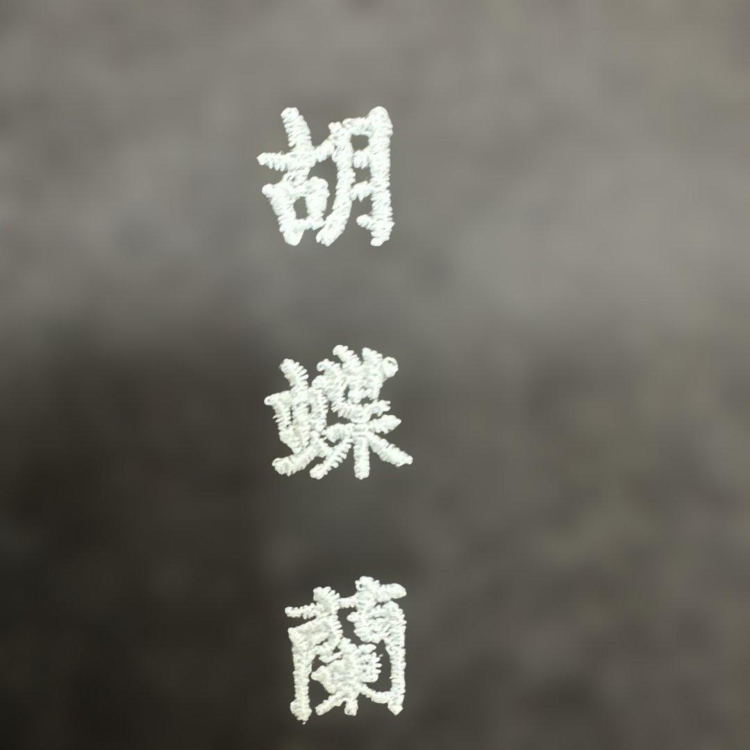 総刺繍 胡蝶蘭 こげ茶 訪問着