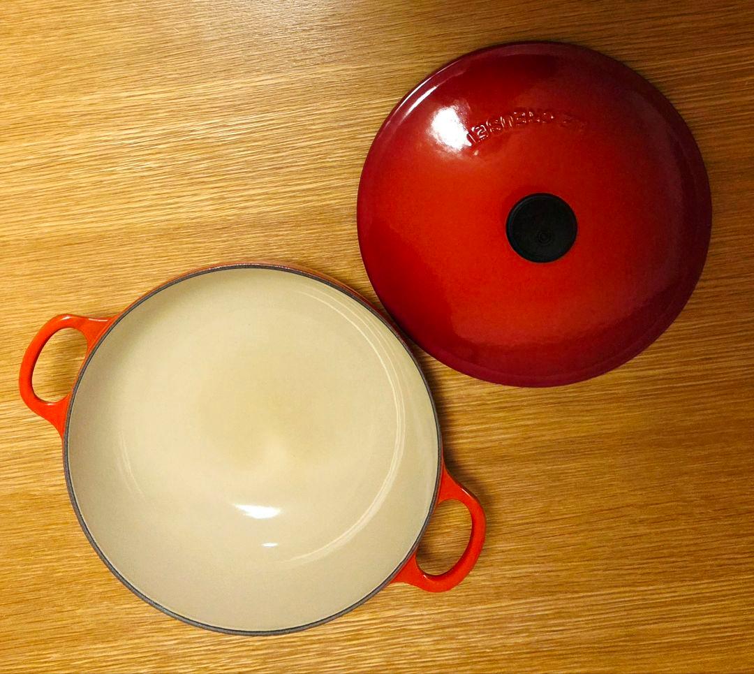 LE CREUSET　ル・クルーゼ 　マルミット 22cm　チェリーレッド
