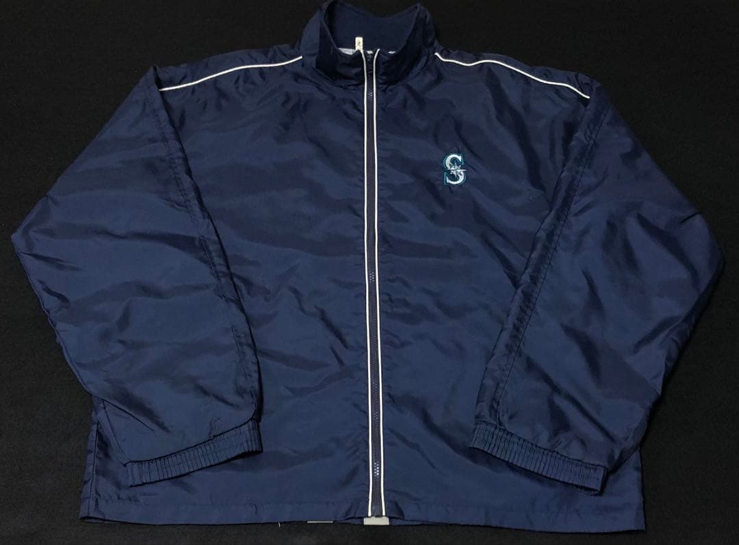 MLB シアトルマリナーズ　マジェスティック　ナイロンジャケット　スタジャン