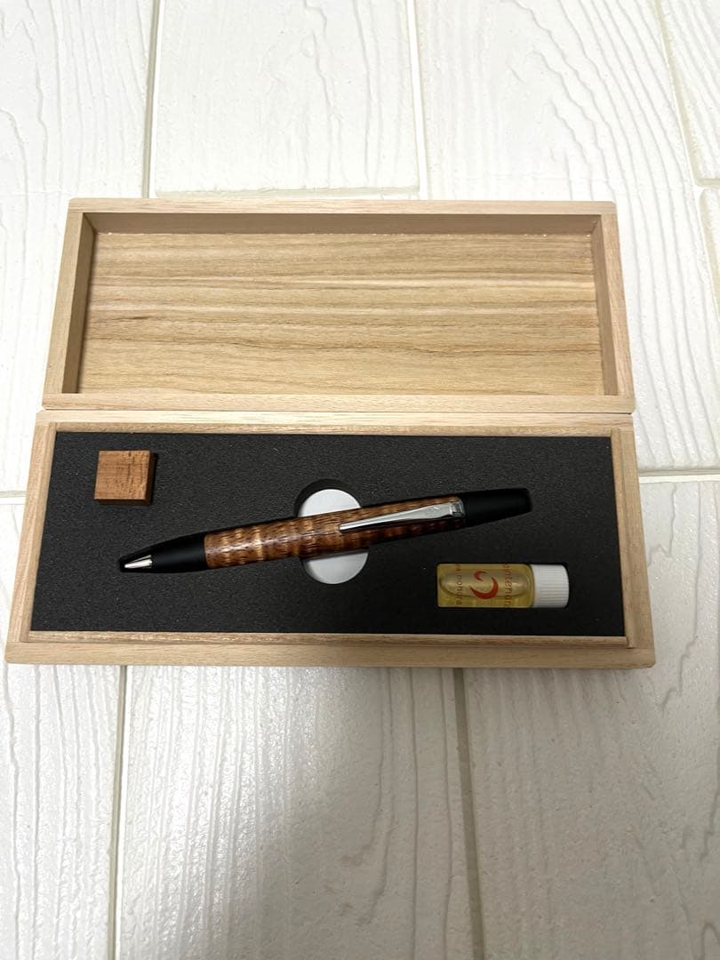 野原工芸 ハワイアンコアカーリー ボールペン　ロータリー SANZO シルバー