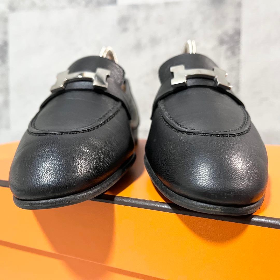 HERMES エルメス モカシン ローファー パリ ブラック 35 美品