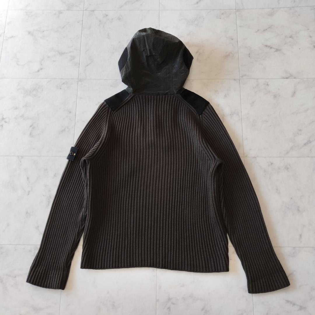ストーンアイランド 2010AW ウール切替ニットパーカー S イタリア製