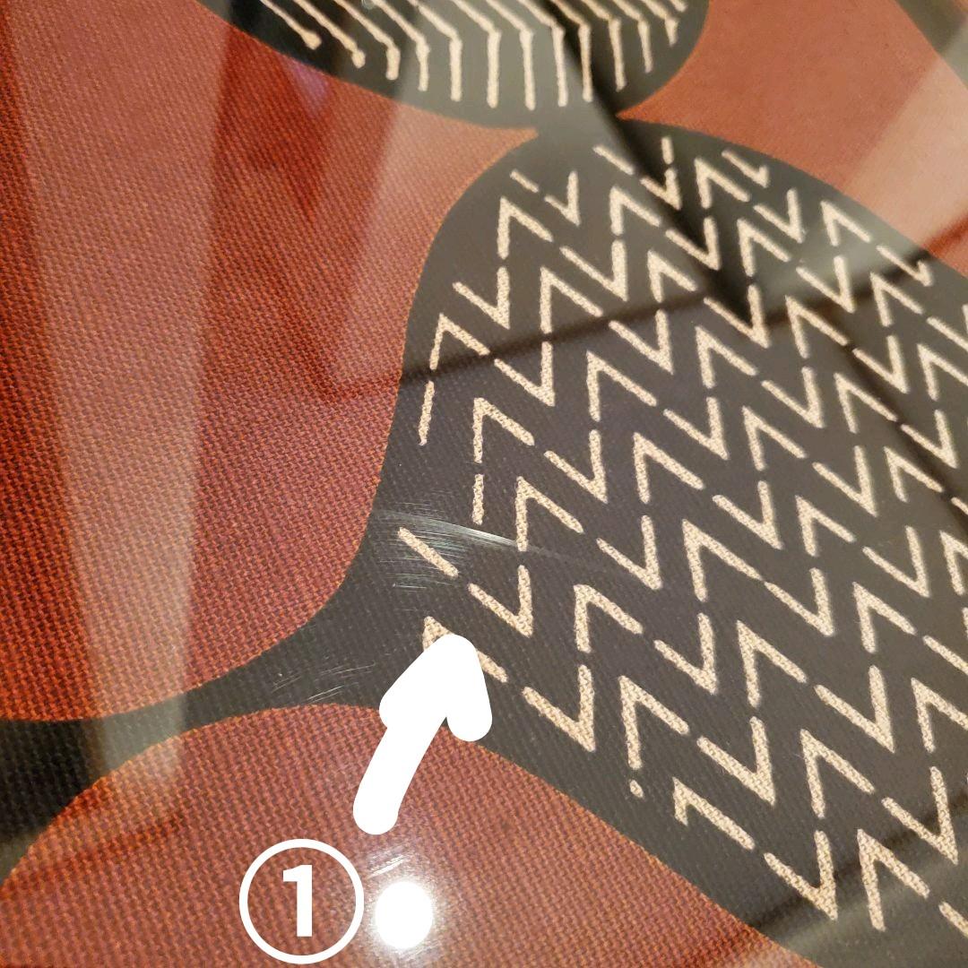 額縁と布地(帆布のような布)