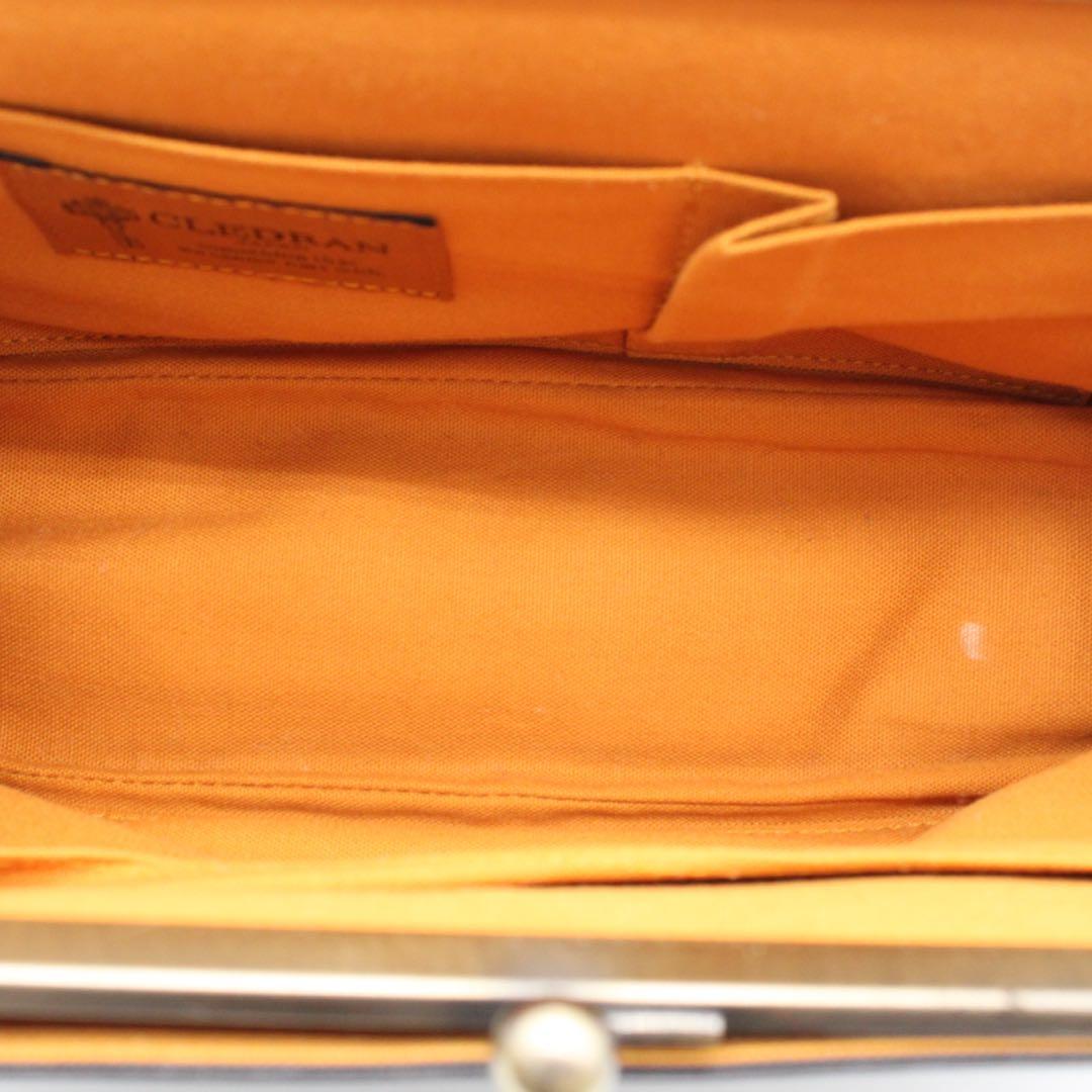 【美品】CLEDRAN ノム がま口 ポシェット ショルダーバッグ ブラック