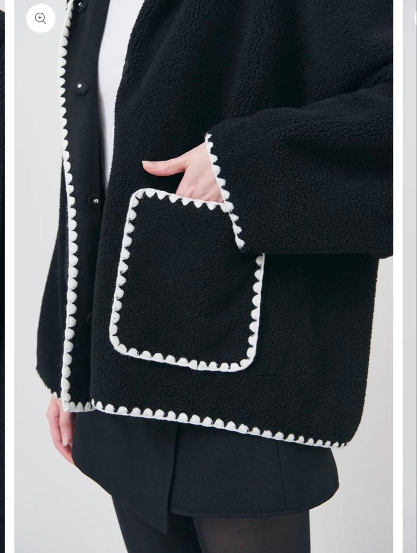 Liten リテンScallop Boa Hoodie / Black 【新品】