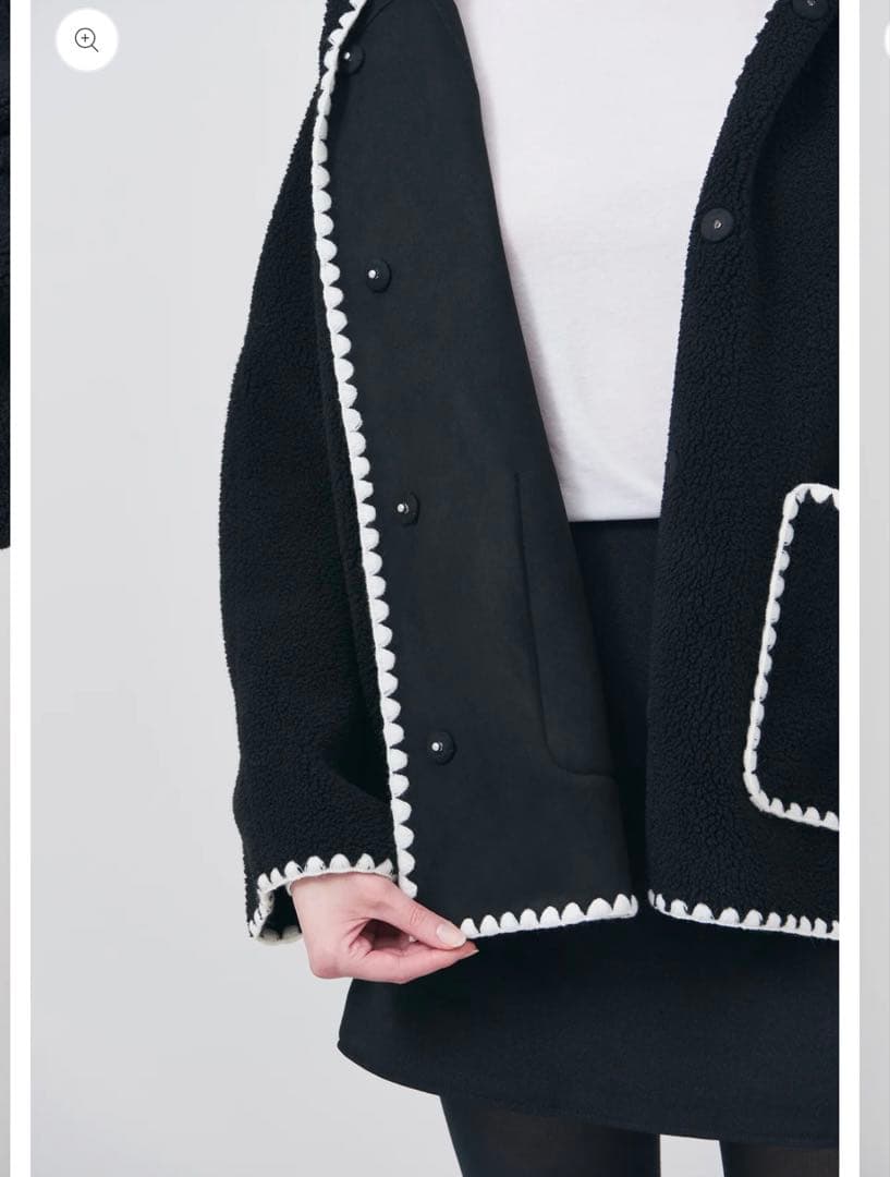 Liten リテンScallop Boa Hoodie / Black 【新品】