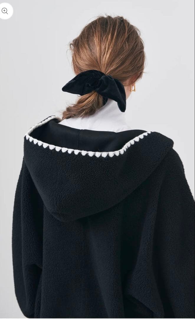 Liten リテンScallop Boa Hoodie / Black 【新品】