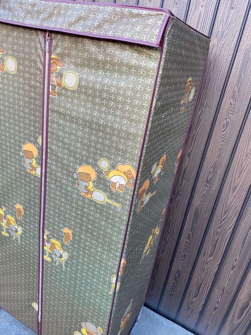 カバー付きワードローブ　レトロ　スチールラック　ビニールクローゼット　ファンシー