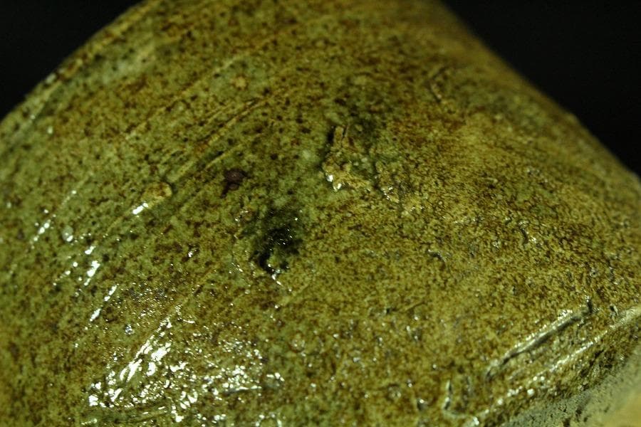 茶道具 古信楽 筒茶碗 釜印 時代箱(K-A219)