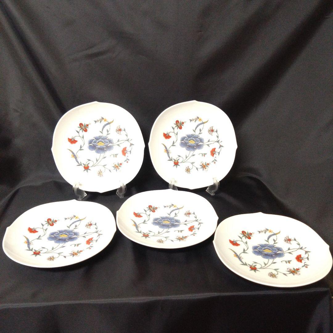 未使用　十三代柿右衛門窯筆頭絵付師舘林　古琳庵　中皿５枚　お祝い